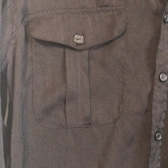 Elan black long sleeve button down shirt oversized loose fit size Small - Picture 4 of 11